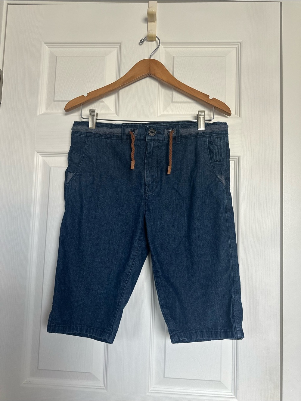 Boy’s Zara Dark Blue Denim Drawstring Shorts